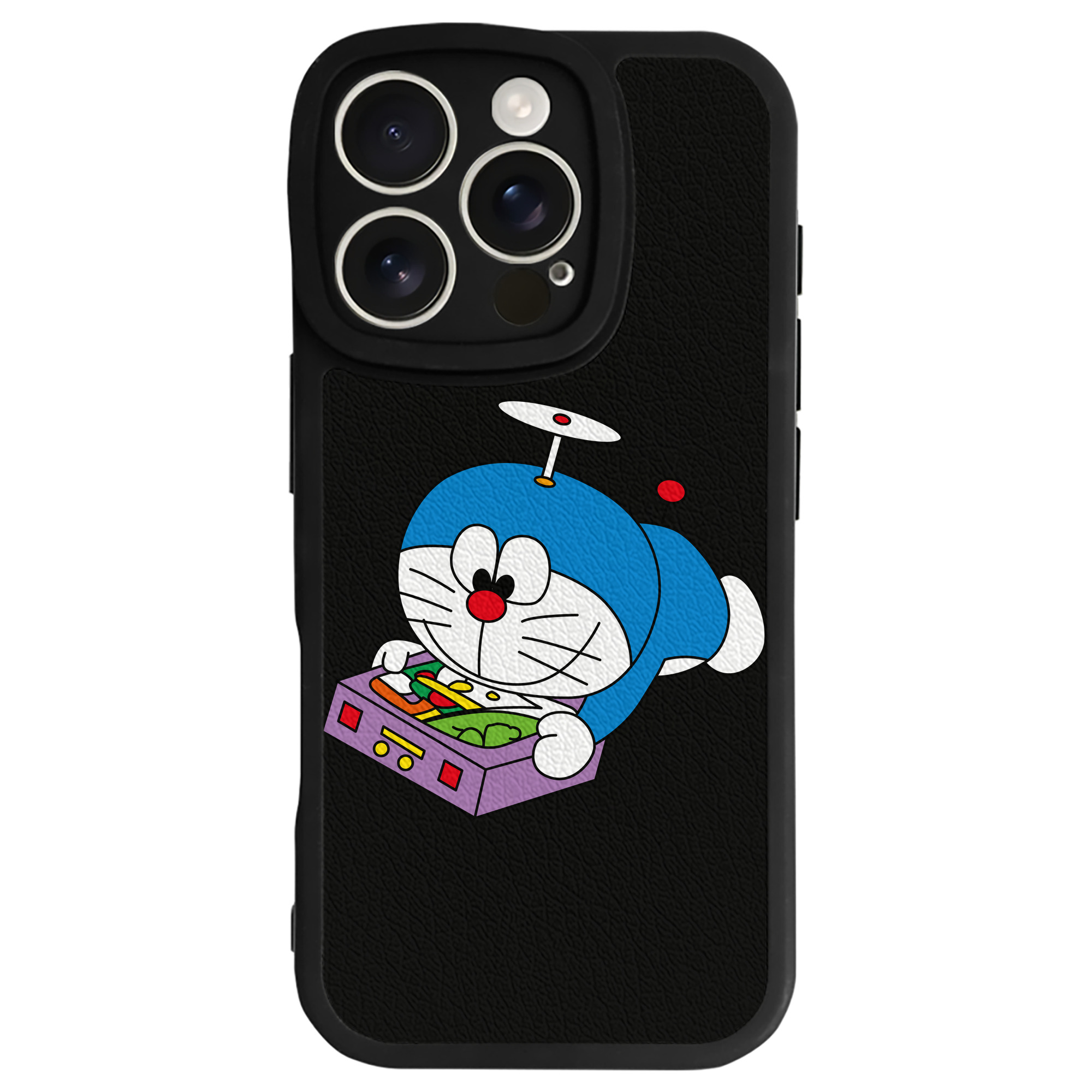 （画像用） ドラえもん Doraemon 【iPhone 16シリーズ対応】シリコンスマホケース（レザー調） 材質：シリコン
